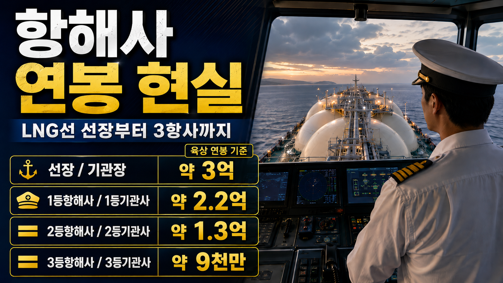 현직 항해사가 알려주는 항해사 연봉:선장부터 3등항해사까지